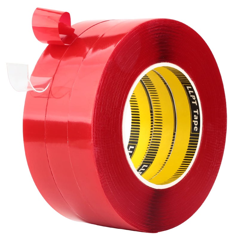 LLPT Double Sided Tape Acrylic Waterproof Permanent Heavy Duty Mounting Tape 0.8 Inch x 108 Ft Total for Home Deco and DIY (AC0800) - Image 1